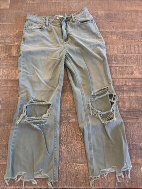 Vervet high waisted wide leg cropped jeans